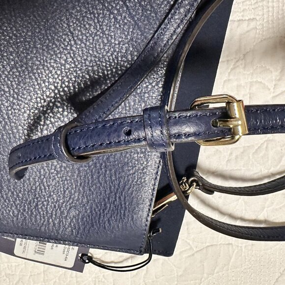 Rebecca Minkoff Navy Women's Love Suede Crossbody With Tassels Purse Bag Clutch - Picture 16 of 16